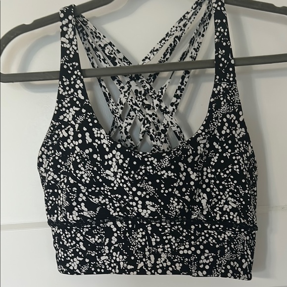 lululemon athletica Black and White Patterned Sports Bra - Picture 7 of 7